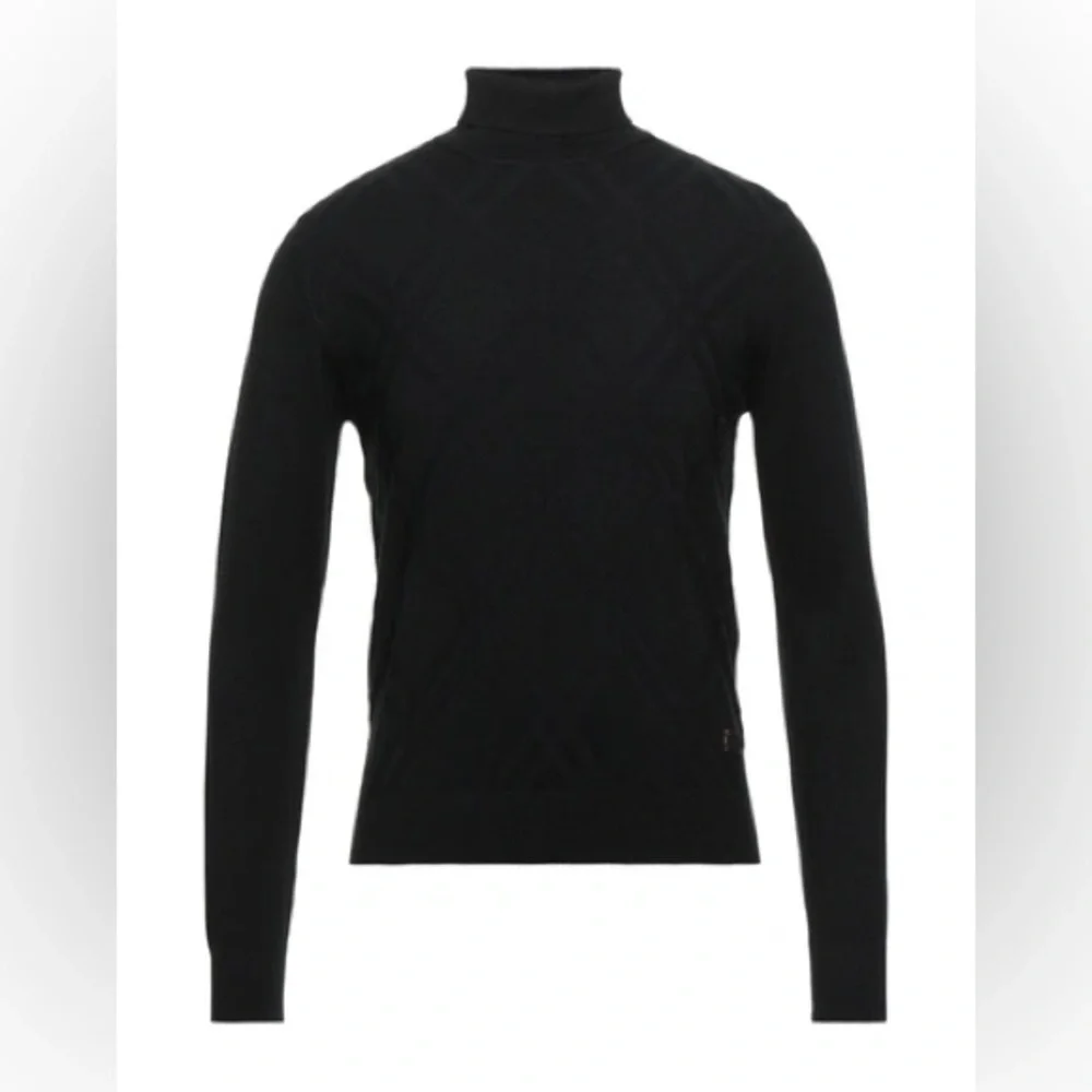 Yes Zee by Essenza Men’s Designer Turtleneck Sweater - XL - Black